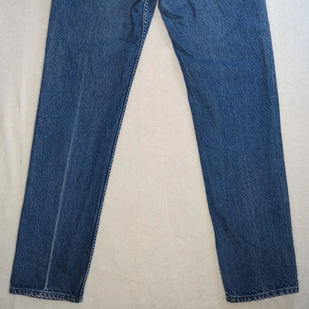 VTG Levis 505 Red Tab Straight Jeans Men 34x34 Faded Wash Wallet Made In USA Y2K